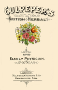 Title Page of Culpeper's British Herbal