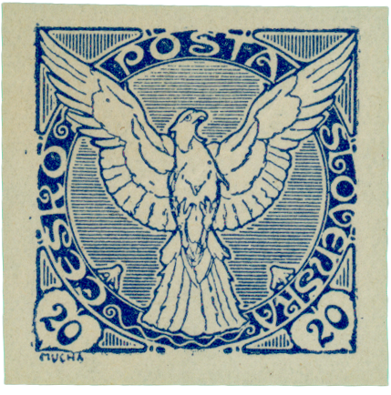 Czechoslovakian Falcon Stamps (Set of 4)