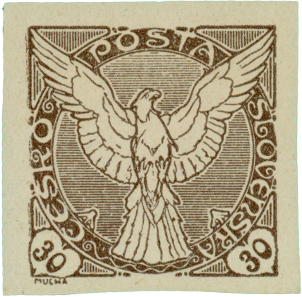Czechoslovakian Falcon Stamps (Set of 4)