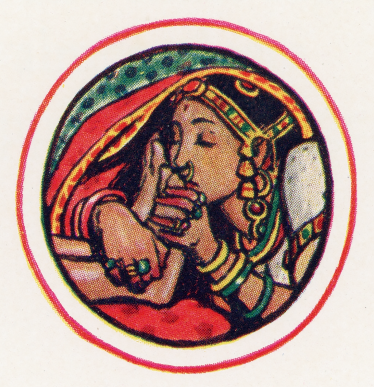 Digital Download of Byam Shaw illustration from Garden of Kama