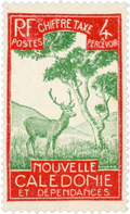 Digital Download of unused 1928 New Caledonia Deer Stamp