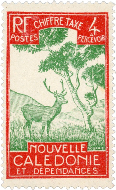 Digital Download of unused 1928 New Caledonia Deer Stamp