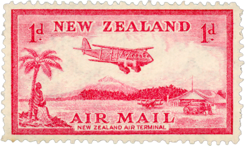 Digital download of 1935 Unused New Zealand Air Terminal Stamp
